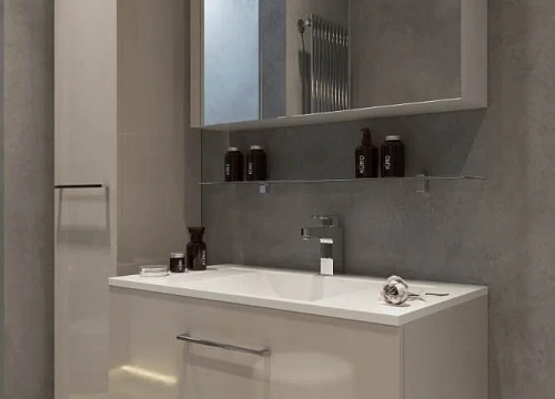 Тумба под раковину De Aqua Квадро-2 80 белый (подкатная 1 ящик) 00185588 Тумба под раковину De Aqua Квадро-2 80 белый (подкатная 1 ящик) 00185588