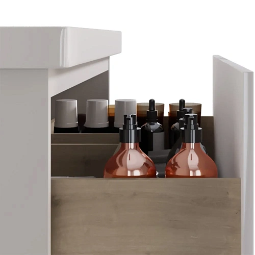 Тумба под раковину DREJA PERFECTO, 60 см, подвесная, 1 ящик, push-to-open, белый глянец 99.0806 Тумба под раковину DREJA PERFECTO, 60 см, подвесная, 1 ящик, push-to-open, белый глянец 99.0806