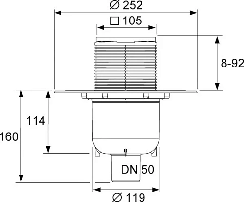 Душевой трап TECE TECEdrainpoint S 130, с универсальным фланцем Seal System 3601300 Душевой трап TECE TECEdrainpoint S 130, с универсальным фланцем Seal System 3601300