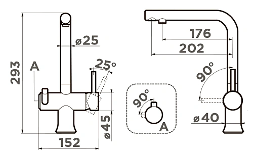 Смеситель для кухни Omoikiri Hotaru-B 4994029 Смеситель для кухни Omoikiri Hotaru-B 4994029