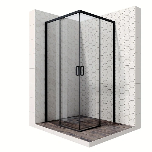 Душевой уголок Ambassador Queen 11011204Black (1000x1000x2000) Душевой уголок Ambassador Queen 11011204Black (1000x1000x2000)