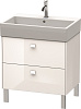 Картинка анонса товара «тумба под раковину duravit brioso br443402222 напольная 68 см белый глянцевый»