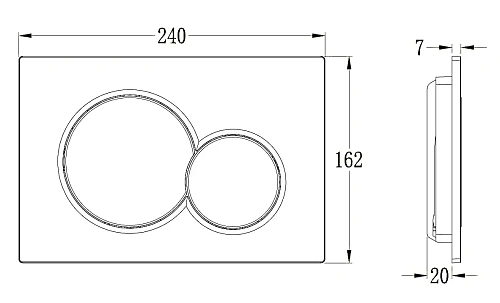 Клавиша смыва Vincea VFP-202GM вороненая сталь Клавиша смыва Vincea VFP-202GM вороненая сталь