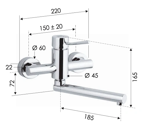 Смеситель для кухни Remer Minimal N41 Смеситель для кухни Remer Minimal N41