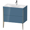 Картинка анонса товара «тумба с раковиной duravit xviu xv4710ob147c 80 см каменно-синий глянцевый»