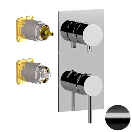 Смеситель для душа Remer X Style X92QKBCFP, черный брашированный хром Смеситель для душа Remer X Style X92QKBCFP, черный брашированный хром