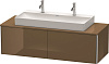 Картинка анонса товара «тумба под раковину duravit xsquare xs4905m6161 140 см коричнево-оливковый глянцевый»