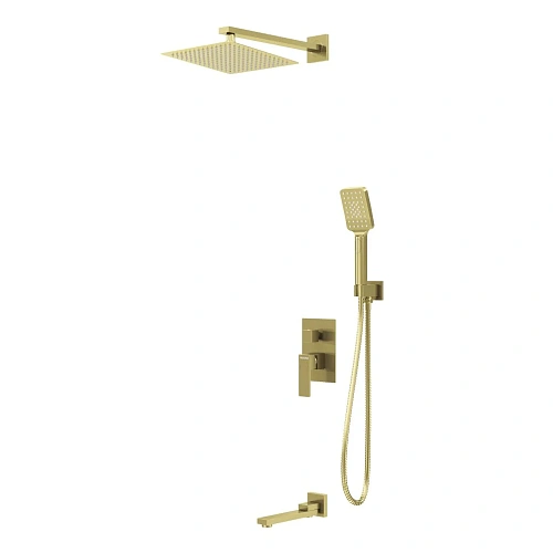 Душевая система GROSSMAN Style 501.K35.05.320 скрытого монтажа золото сатиновый Душевая система GROSSMAN Style 501.K35.05.320 скрытого монтажа золото сатиновый