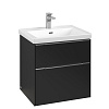 Картинка анонса товара «тумба под раковину villeroy &amp; boch subway 3.0 с подсветкой volcano black / volcano black c578l0vl»