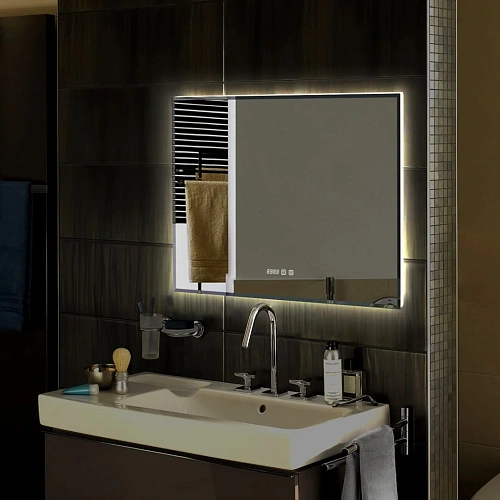 Зеркало Silver mirrors АЛМИНА-3 800x600 Сенсорный выключатель + ПОДОГРЕВ + ЧАСЫ LED-00002554 Зеркало Silver mirrors АЛМИНА-3 800x600 Сенсорный выключатель + ПОДОГРЕВ + ЧАСЫ LED-00002554