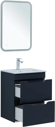 Тумба под раковину Aquanet Практика 50 маренго 2 ящика 00330456 напольная/подвесная Тумба под раковину Aquanet Практика 50 маренго 2 ящика 00330456 напольная/подвесная