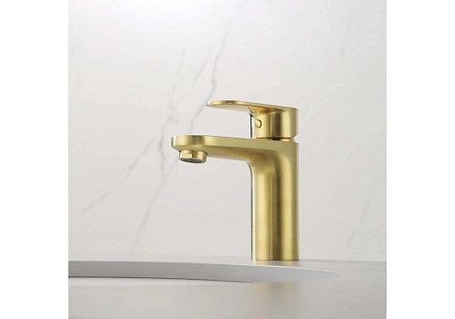 Смеситель для раковины Aquatek НИКА AQ1810BG золото шлифованное Смеситель для раковины Aquatek НИКА AQ1810BG золото шлифованное