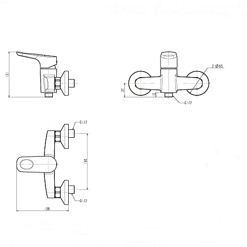 Смеситель для душа Swedbe Ares 1920 Смеситель для душа Swedbe Ares 1920