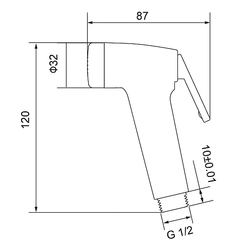Гигиеническая лейка Timo SL-2053/03 черный Гигиеническая лейка Timo SL-2053/03 черный