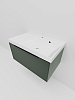 Тумба с раковиной La Fenice SIMPLA Grigio 80 NFNC-01-SIM-G-80-3-80 серо-зеленая матовая