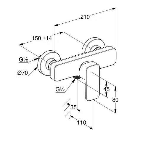 Смеситель для душа Kludi RENON 42831N575 брашированный никель Смеситель для душа Kludi RENON 42831N575 брашированный никель