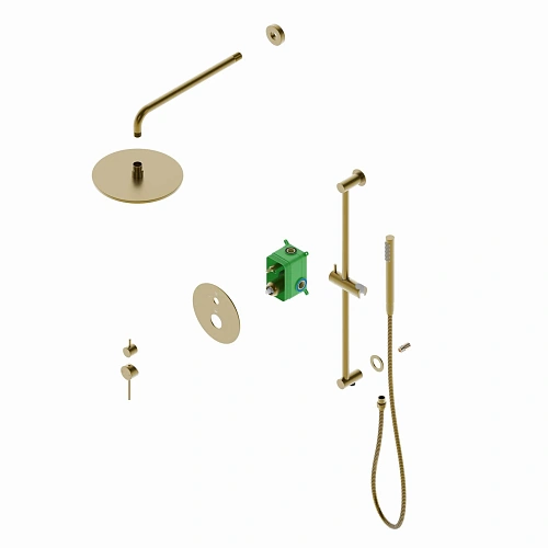 Душевая система Timo Saona SX-2309/17SM встраиваемая золото матовое Душевая система Timo Saona SX-2309/17SM встраиваемая золото матовое