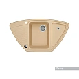 Кухонная мойка Aquaton Лория 1A715032LR260 из литого мрамора, угловая, латте Кухонная мойка Aquaton Лория 1A715032LR260 из литого мрамора, угловая, латте