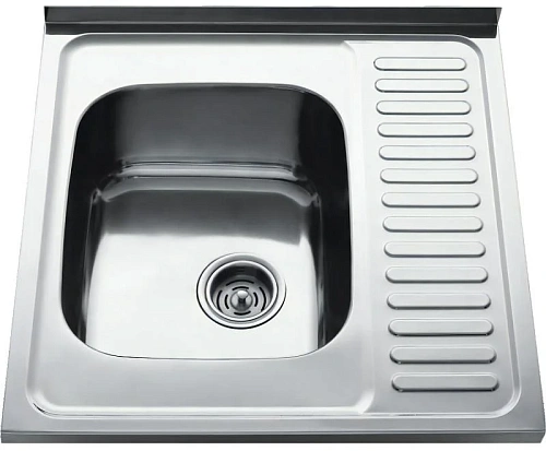 Кухонная мойка Haiba HB6060R-60, полированная сталь Кухонная мойка Haiba HB6060R-60, полированная сталь