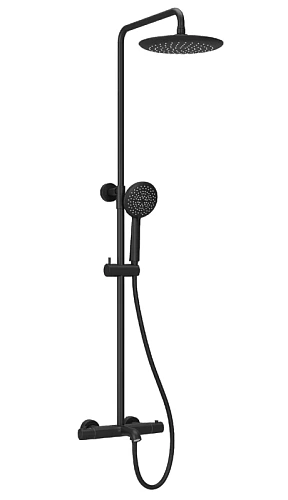 Душевая система Sancos Game SC3001LMB с изливом и термостатом Game, с регулировкой по высоте, черный матовый Душевая система Sancos Game SC3001LMB с изливом и термостатом Game, с регулировкой по высоте, черный матовый