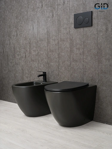 Унитаз приставной Gid TRS-269BM 62214Y черный матовый 56x36.5x42 с крышкой микролифт Унитаз приставной Gid TRS-269BM 62214Y черный матовый 56x36.5x42 с крышкой микролифт