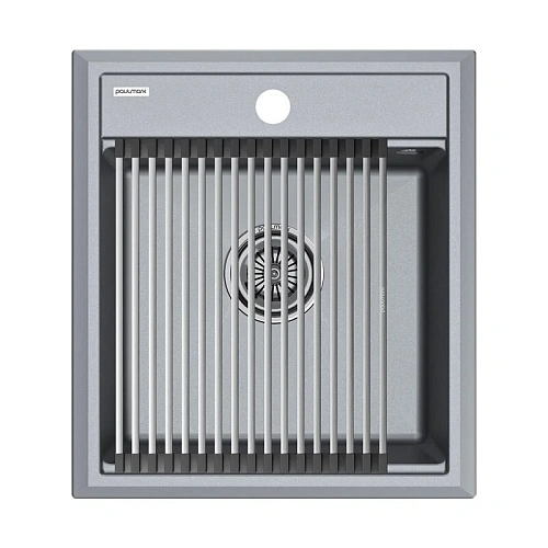 Кухонная мойка Paulmark STEPIA 45 с ролл-матом STEP брашированная PM114651-GRM+R375-BS Кухонная мойка Paulmark STEPIA 45 с ролл-матом STEP брашированная PM114651-GRM+R375-BS