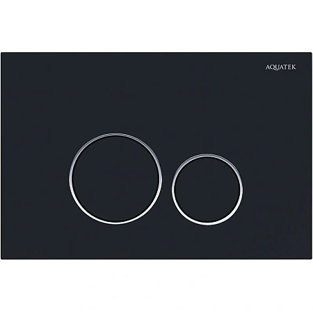 Клавиша смыва Aquatek черная матовая ободок хром (клавиши круглые) KDI-0000020 Клавиша смыва Aquatek черная матовая ободок хром (клавиши круглые) KDI-0000020