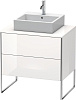 Картинка анонса товара «тумба под раковину duravit xsquare xs492002222 напольная 80 см белый глянцевый»