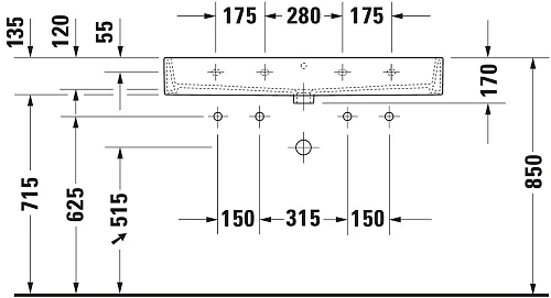 Раковина Duravit Vero Air 2350100071 Раковина Duravit Vero Air 2350100071