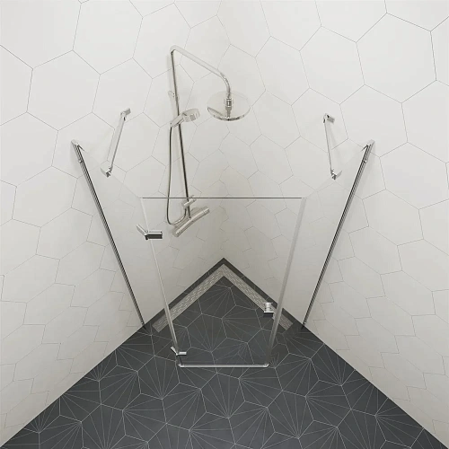 Душевой уголок DIWO Оренбург 90х90 профиль хром глянцевый 571172 Душевой уголок DIWO Оренбург 90х90 профиль хром глянцевый 571172