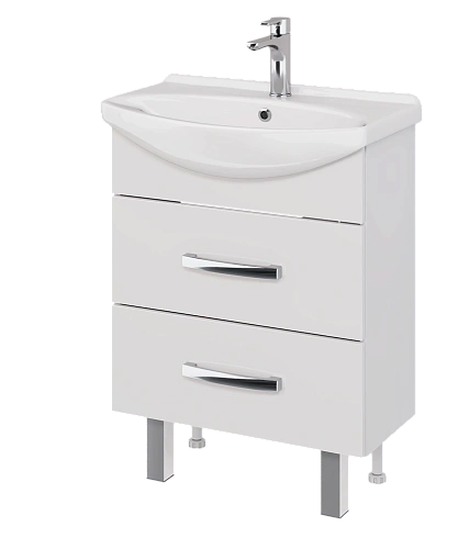 Тумба под раковину DREJA ALDA, 65 см , подвесная/напольная, 2 ящика. белый глянец, под ум. Лагуна 65 99.0404 Тумба под раковину DREJA ALDA, 65 см , подвесная/напольная, 2 ящика. белый глянец, под ум. Лагуна 65 99.0404