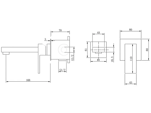 Смеситель для раковины ABBER Daheim AF8212SP для раковины скрытого монтажа, сатин Смеситель для раковины ABBER Daheim AF8212SP для раковины скрытого монтажа, сатин