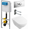Картинка анонса товара «комплект унитаз с инсталляцией и клавишей смыва villeroy &amp; boch o'novo 5660h101/713386»