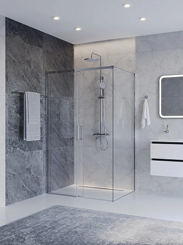 Душевой уголок CEZARES PLANE-AH-1-120/100-C-CR 120x100 см Душевой уголок CEZARES PLANE-AH-1-120/100-C-CR 120x100 см