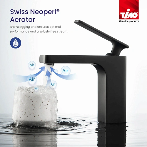 Смеситель для раковины Timo Torne 4360/03G с гигиеническим душем черный Смеситель для раковины Timo Torne 4360/03G с гигиеническим душем черный