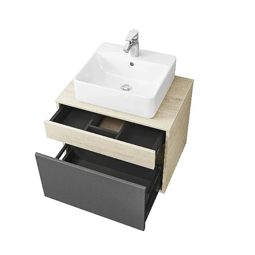 Тумба под раковину Aquaton Лофт Урбан 65 серый графит, дуб орегон 1A254001LQX60 Тумба под раковину Aquaton Лофт Урбан 65 серый графит, дуб орегон 1A254001LQX60