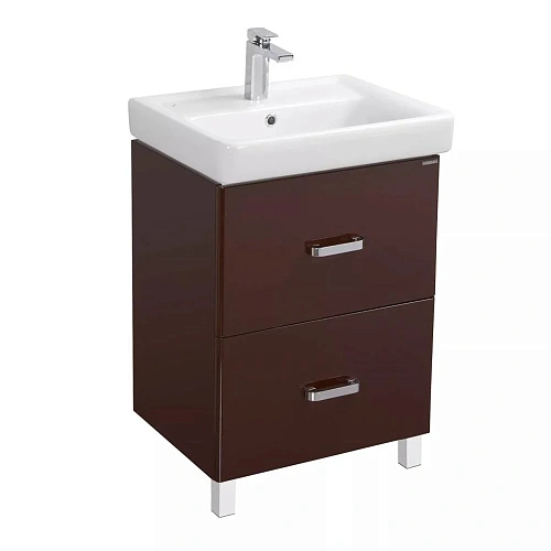 Тумба с раковиной Aquaton Америна 60 Н (1A1692K1AM430) темно-коричневая Тумба с раковиной Aquaton Америна 60 Н (1A1692K1AM430) темно-коричневая