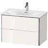 Картинка анонса товара «тумба под раковину duravit xsquare xs432402222 подвесная 81 см белая глянцевый»