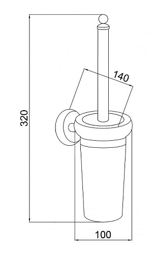 Ершик для унитаза Boheme Palazzo стекло 10114 Ершик для унитаза Boheme Palazzo стекло 10114