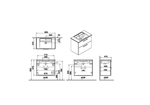 Тумба под раковину Vitra Root 80 см 66306 белая Тумба под раковину Vitra Root 80 см 66306 белая