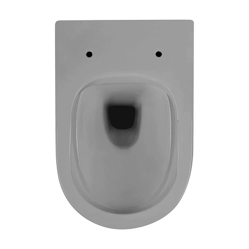 Унитаз подвесной ABBER Bequem AC1103MG серый матовый, безободковый с крышкой микролифт Унитаз подвесной ABBER Bequem AC1103MG серый матовый, безободковый с крышкой микролифт