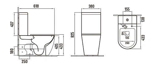 Унитаз напольный CeramaLux 2166 ХМH светло-серый матовый с крышкой микролифт Унитаз напольный CeramaLux 2166 ХМH светло-серый матовый с крышкой микролифт