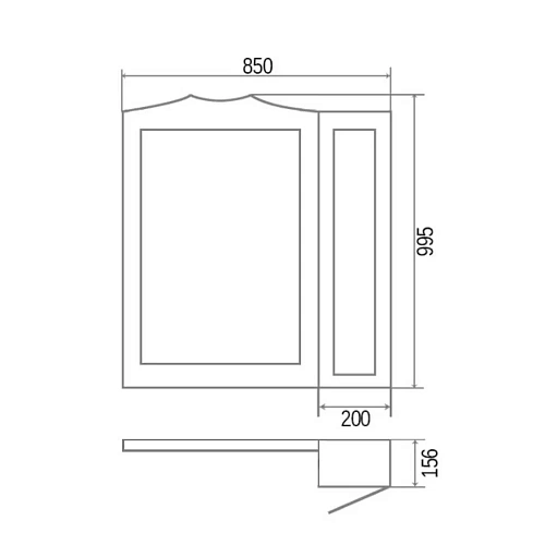 Зеркальный шкаф Orange Классик F7-85ZS3 с подсветкой, молочный белый Зеркальный шкаф Orange Классик F7-85ZS3 с подсветкой, молочный белый