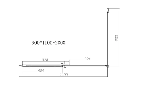 Душевой уголок Vincea Dice VSR-4D9011CLGM, 1100x900, вороненая сталь, стекло прозрачное Душевой уголок Vincea Dice VSR-4D9011CLGM, 1100x900, вороненая сталь, стекло прозрачное