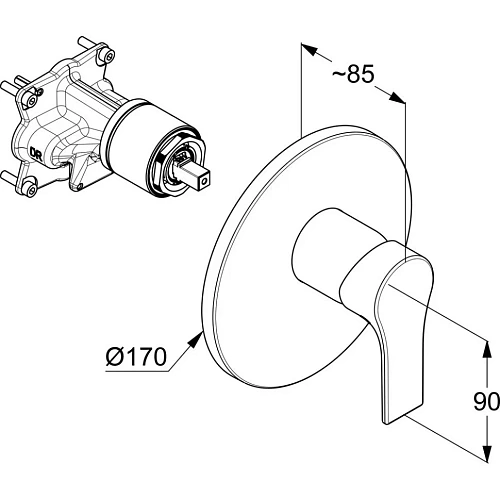 Смеситель для ванны Kludi ZENTA SL 486553965 черный матовый Смеситель для ванны Kludi ZENTA SL 486553965 черный матовый