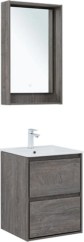 Тумба под раковину Aquanet Милан 50 дуб рошелье 00336371 подвесная Тумба под раковину Aquanet Милан 50 дуб рошелье 00336371 подвесная