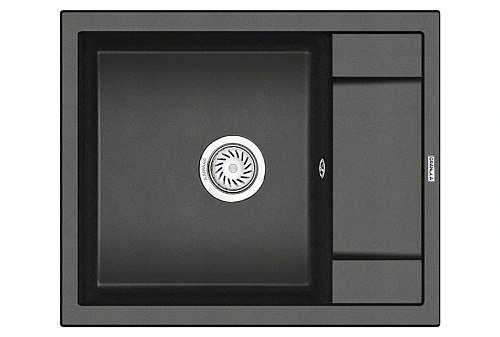 Кухонная мойка Granula 6002, ЧЁРНЫЙ, кварц 600х500 Кухонная мойка Granula 6002, ЧЁРНЫЙ, кварц 600х500