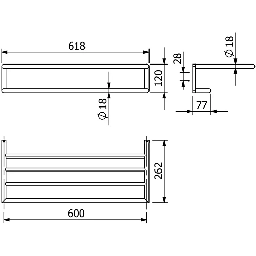 Полотенцедержатель Kludi VELA R 5898953 белый матовый Полотенцедержатель Kludi VELA R 5898953 белый матовый