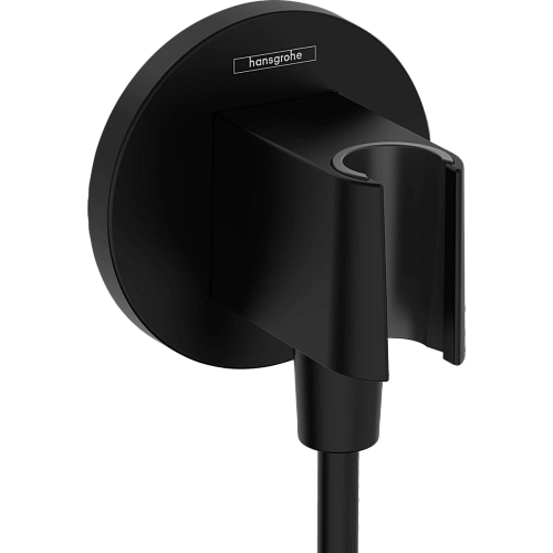 Шланговое подключение Hansgrohe FixFit Porter S с держателем для душа 26888670, матовый черный Шланговое подключение Hansgrohe FixFit Porter S с держателем для душа 26888670, матовый черный