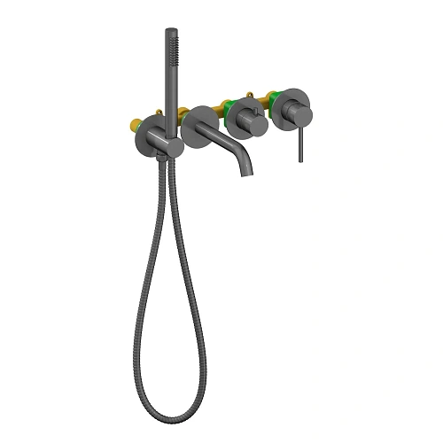 Смеситель для ванны Timo Saona 2314/18YSM встраиваемый черное золото Смеситель для ванны Timo Saona 2314/18YSM встраиваемый черное золото